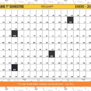 Calendarios: Mensual, semestral y anual